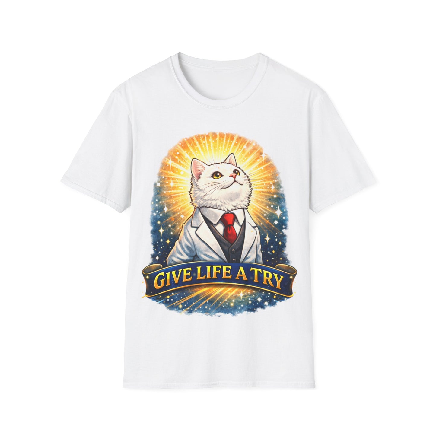 GIVE LIFE A TRY - ((BIG PRINT)) Unisex Soft Style T-Shirt
