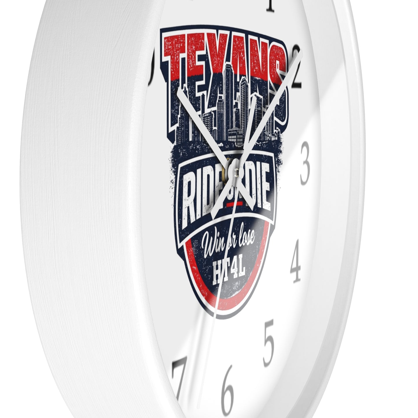 Texans Ride or Die Wall Clock | Houston Texans Fan Home Decor