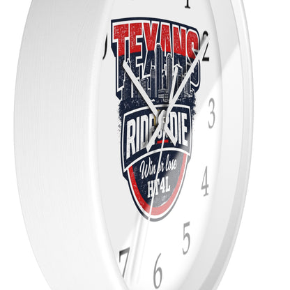 Texans Ride or Die Wall Clock | Houston Texans Fan Home Decor