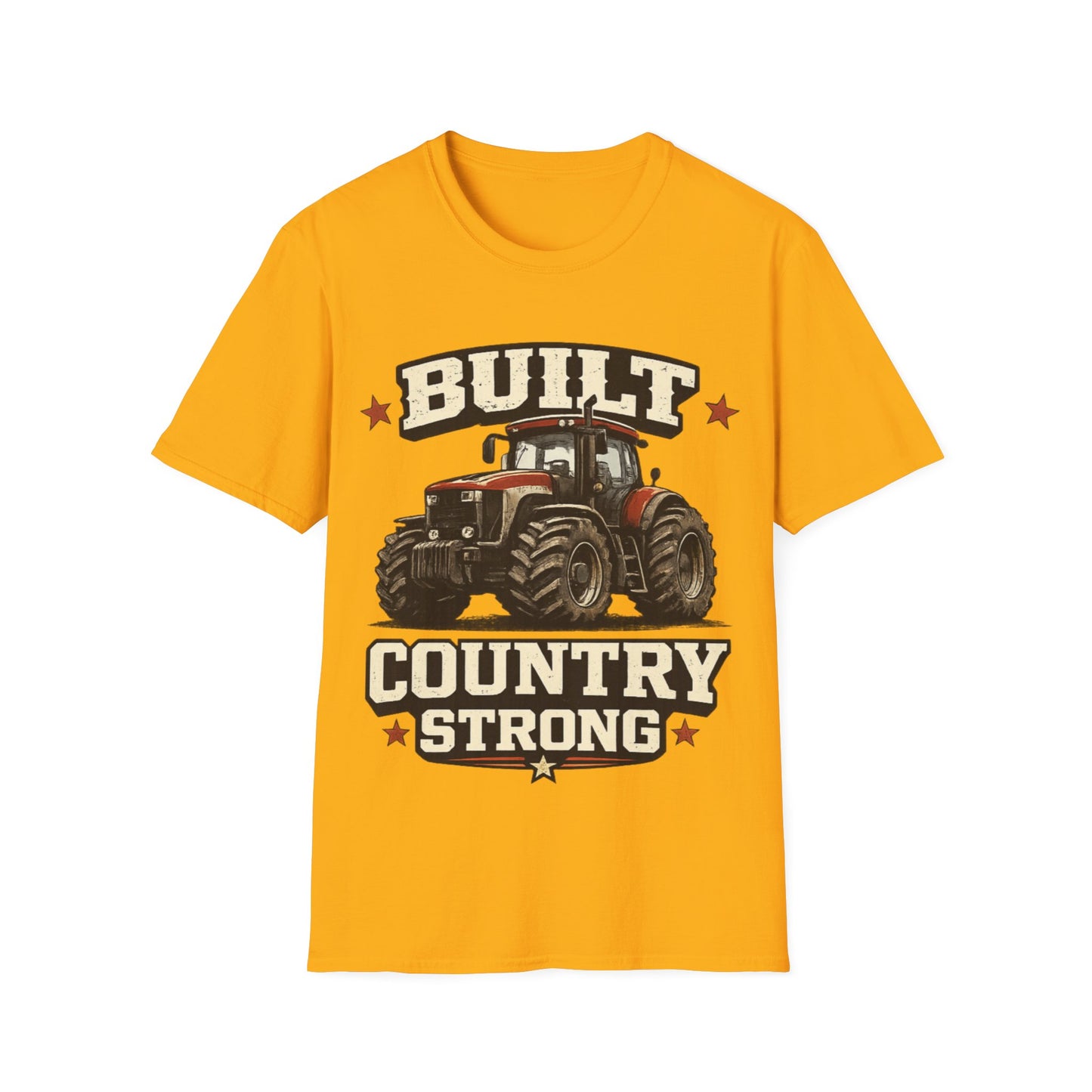 BUILT COUNTRY STRONG - ((BIG PRINT)) - Unisex Soft Style T-Shirt