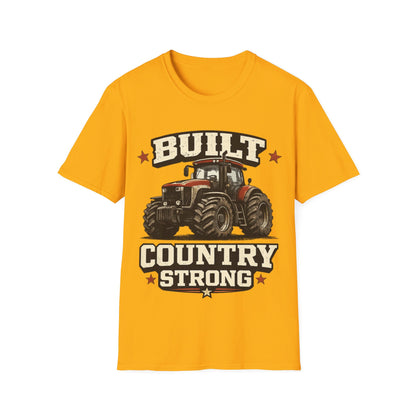 BUILT COUNTRY STRONG - ((BIG PRINT)) - Unisex Soft Style T-Shirt