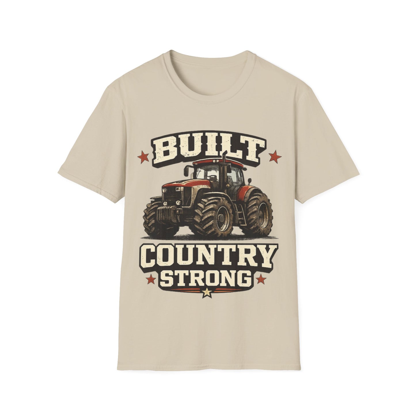 BUILT COUNTRY STRONG - ((BIG PRINT)) - Unisex Soft Style T-Shirt