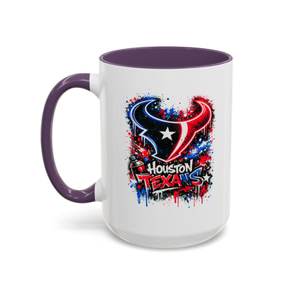 HOUSTON TEXANS - GRAFFITTI ART -Accent Coffee Mug (11, 15oz)