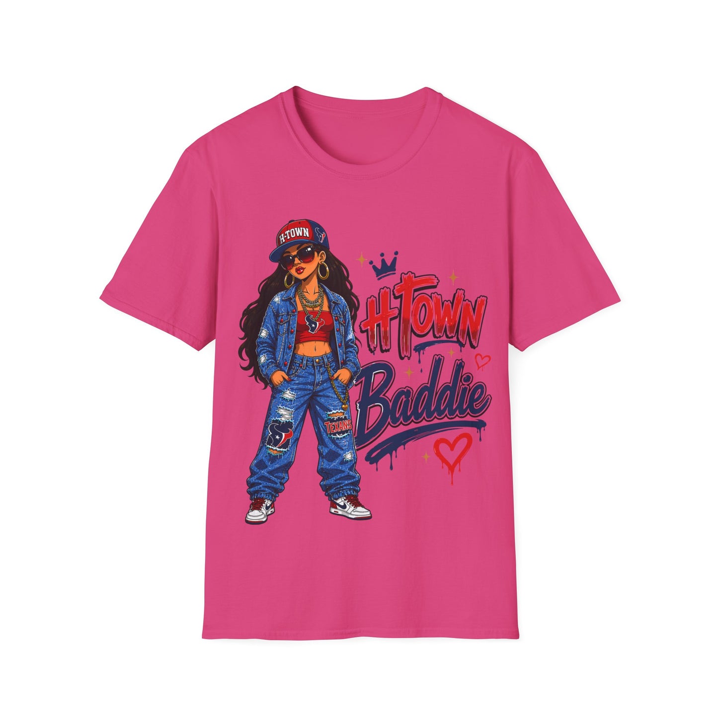 H-TOWN BADDIE - ((BIG PRINT)) Unisex Soft Style T-Shirt