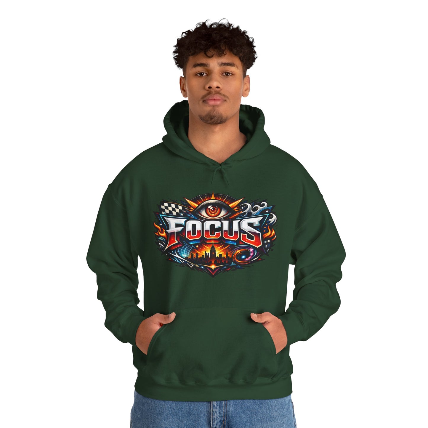 Focus Hoodie | Motivational Mindset Graphic Pull-Over for Men & Women