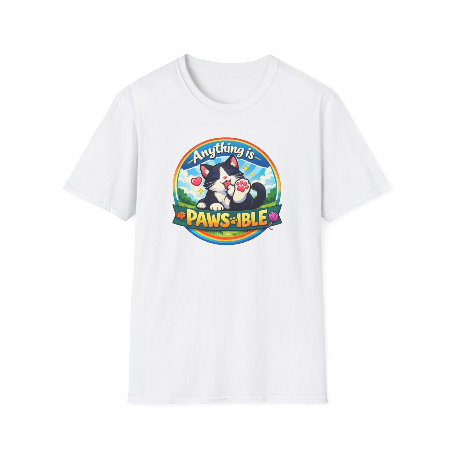 ANYTHING IS PAWSIBLE-KITTEN - Unisex Soft Style T-Shirt