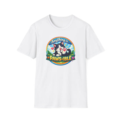 ANYTHING IS PAWSIBLE-KITTEN - Unisex Soft Style T-Shirt
