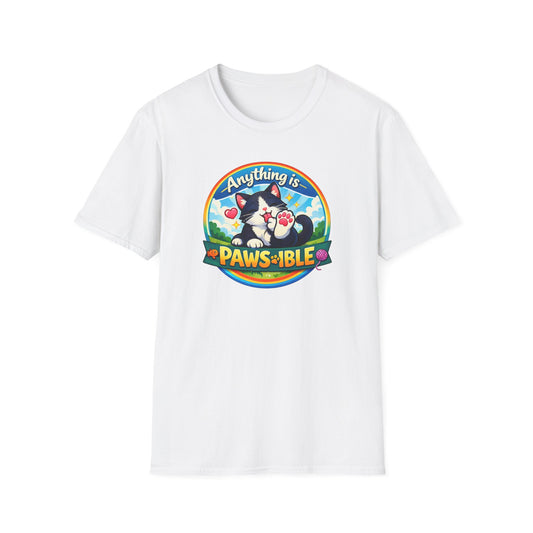 ANYTHING IS PAWSIBLE-KITTEN - Unisex Soft Style T-Shirt
