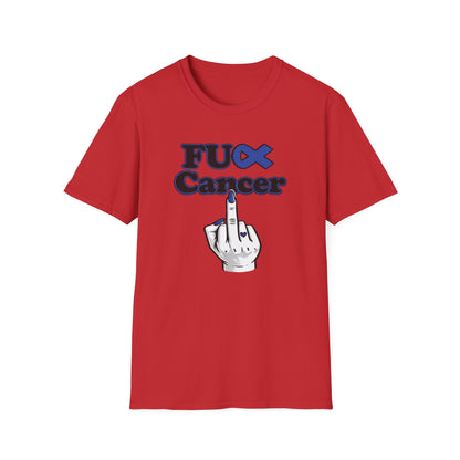 F CANCER - BLUE RIBBON - Unisex Soft Style T-Shirt