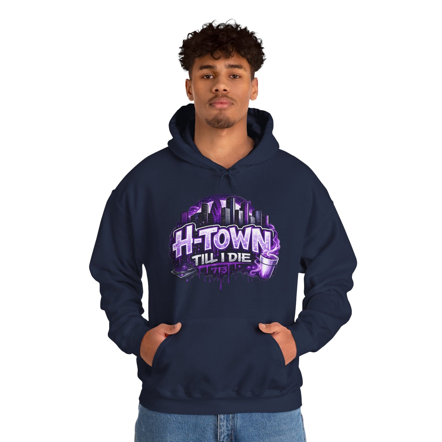 H-Town Til I Die Hoodie | Houston 713 Skyline Streetwear Pull-Over
