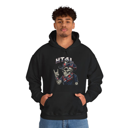 HT4L Skeleton Throwing the H | Houston Texans Unisex Pull-Over Hoodie