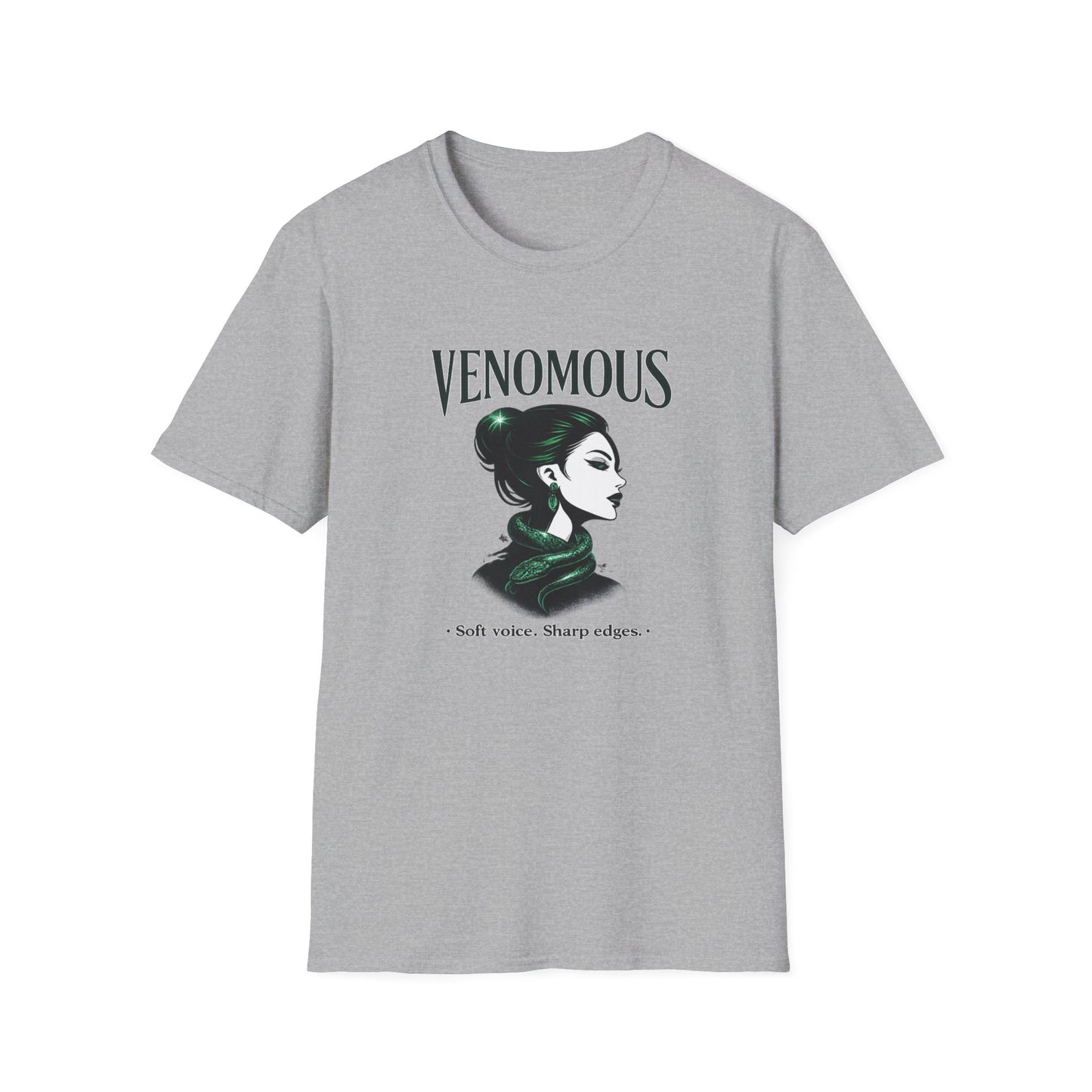 VENOMOUS-SOFT VOICE-SHARP EDGES - Unisex Soft Style T-Shirt