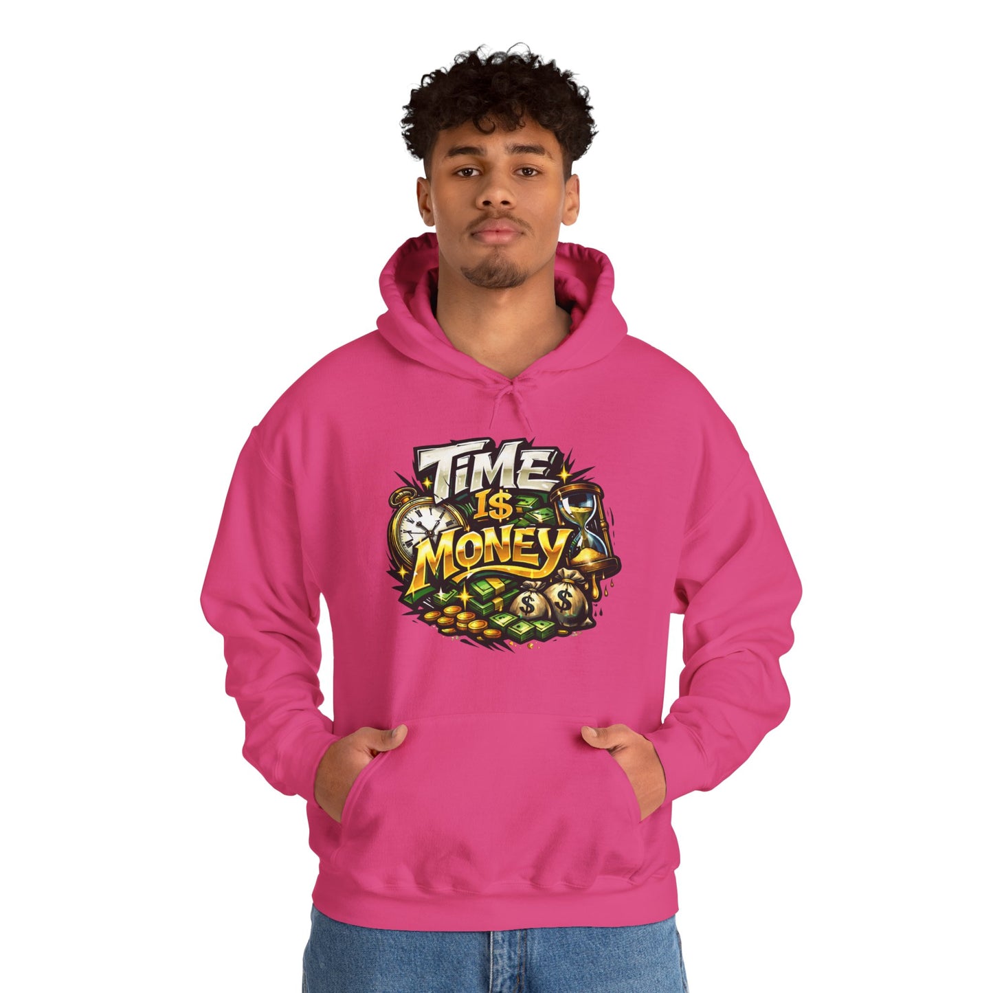 Time Is Money Hoodie | Hustle Mindset Graphic Unisex Pull-Over