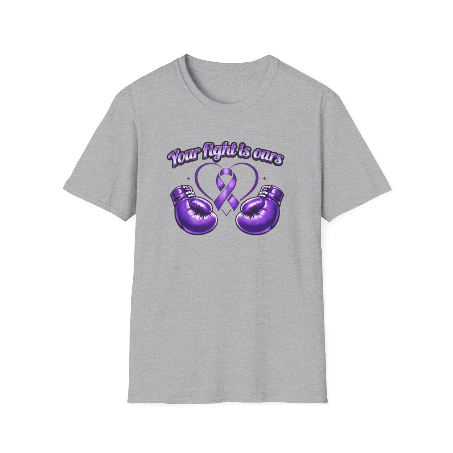 YOUR FIGHT IS OURS - PURPLE GLOVES  - Unisex Soft Style T-Shirt