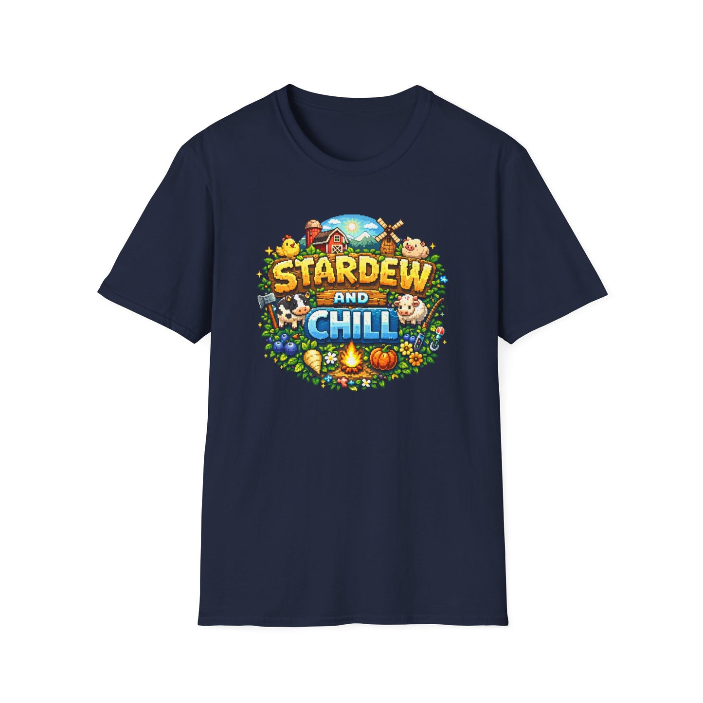 STARDEW AND CHILL - Unisex Soft Style T-Shirt