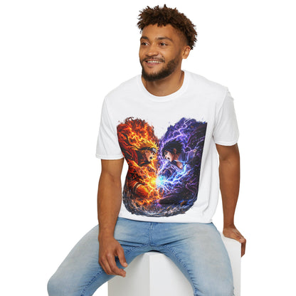 NARUTO VS SASUKE ((BIG PRINT)) - Unisex Soft Style T-Shirt