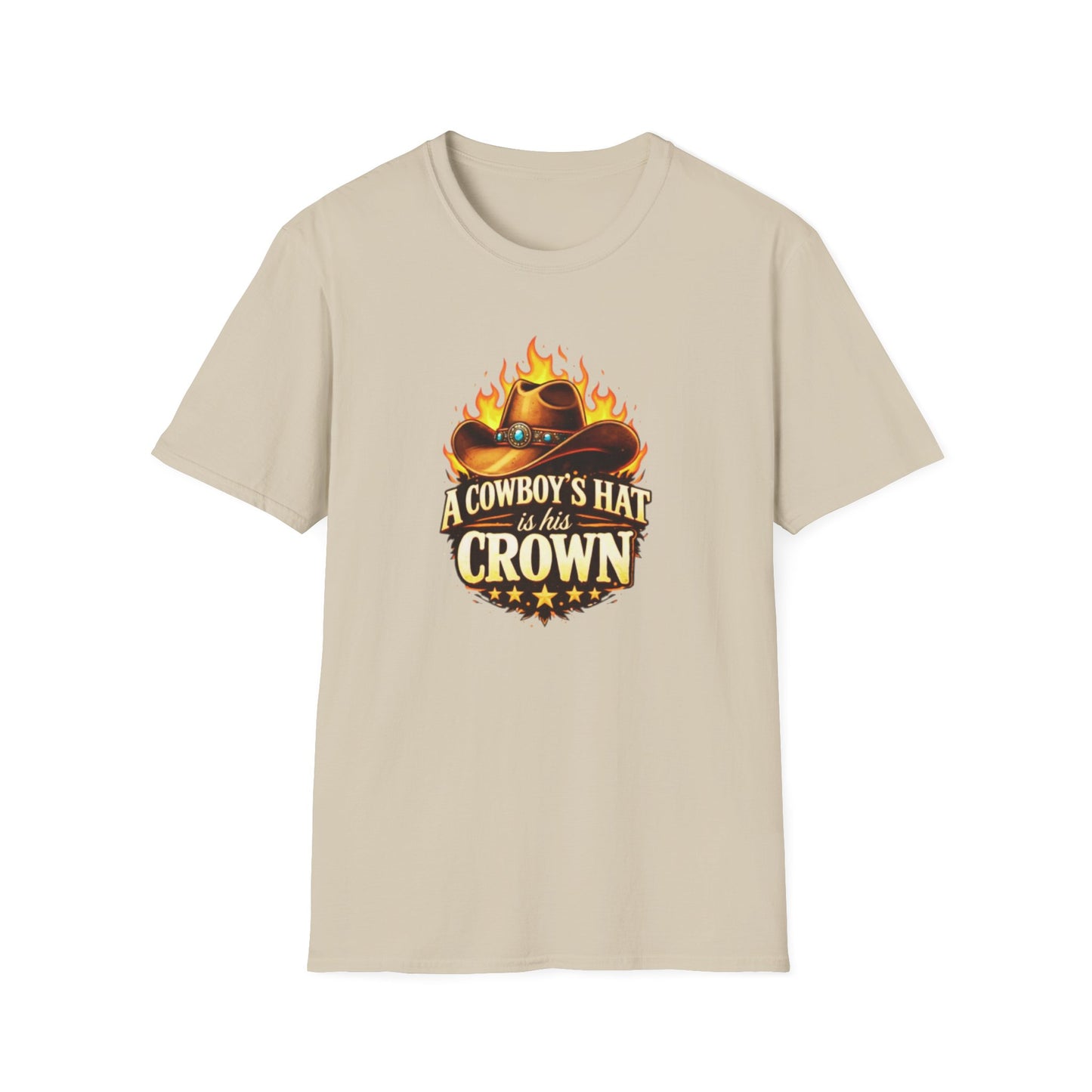 A COWBOY'S HAT IS HIS CROWN - Unisex Soft Style T-Shirt