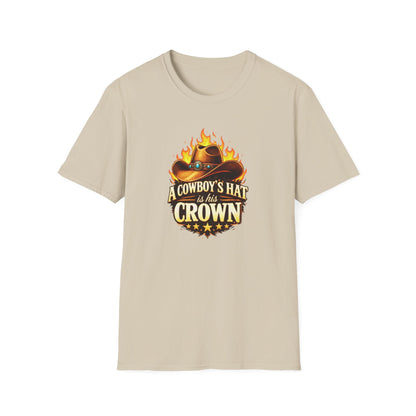 A COWBOY'S HAT IS HIS CROWN - Unisex Soft Style T-Shirt