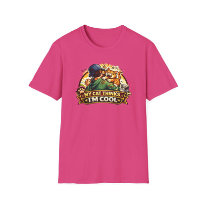 MY CAT THINKS I'M COOL - Unisex Softstyle T-Shirt
