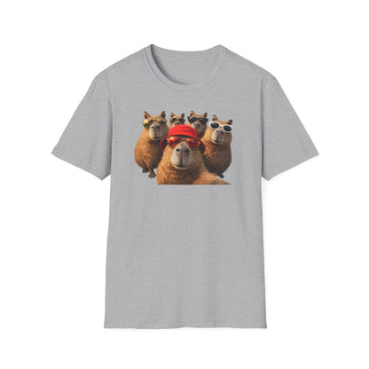 SELFIE TIME - CAPYBARAS - Unisex Soft Style T-Shirt