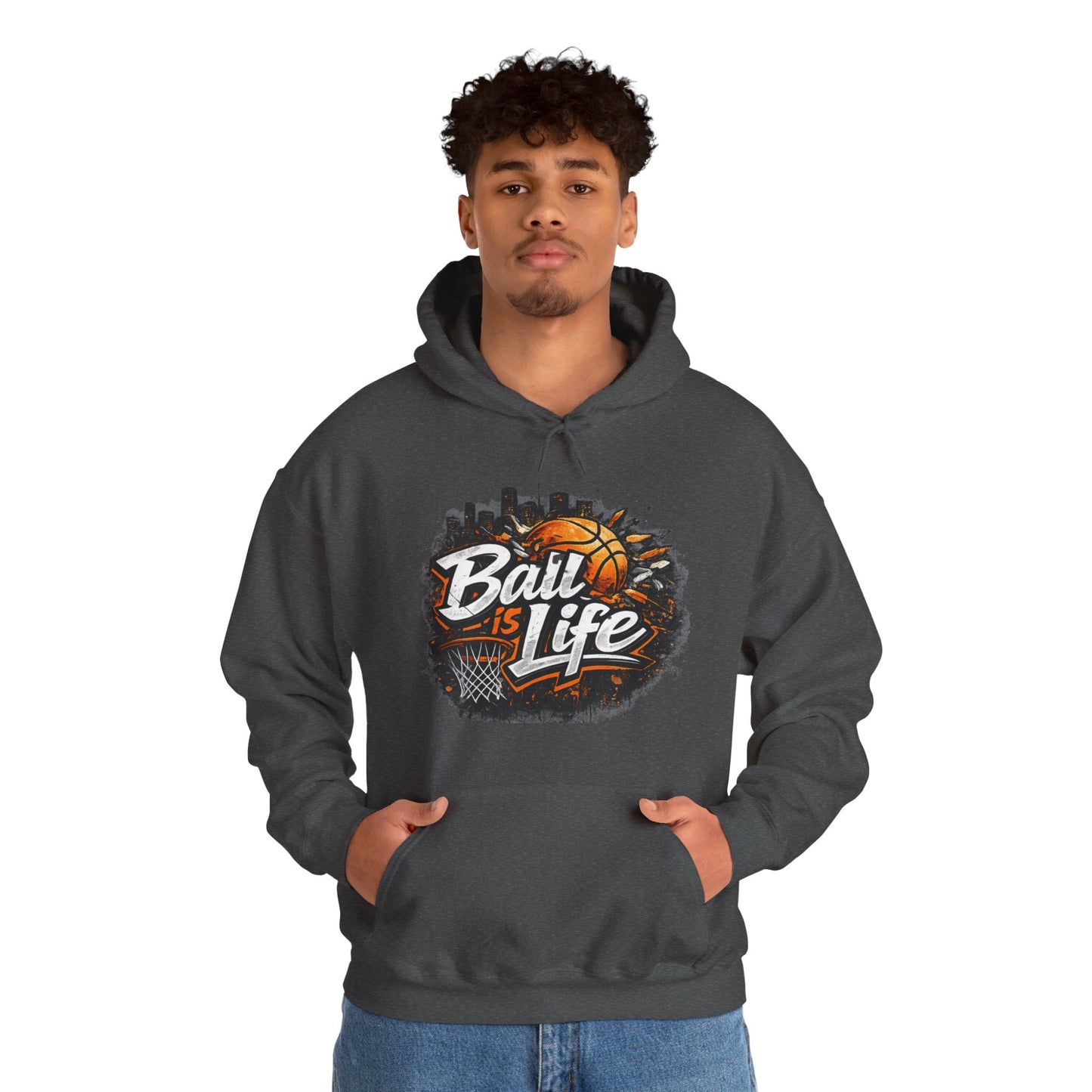 Ball Is Life Hoodie | Basketball Streetwear Graphic Unisex Pull-Over