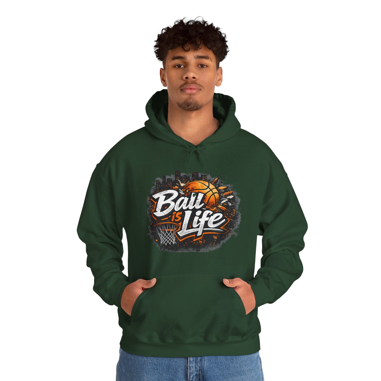 Ball Is Life Hoodie | Basketball Streetwear Graphic Unisex Pull-Over