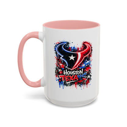 HOUSTON TEXANS - GRAFFITTI ART -Accent Coffee Mug (11, 15oz)