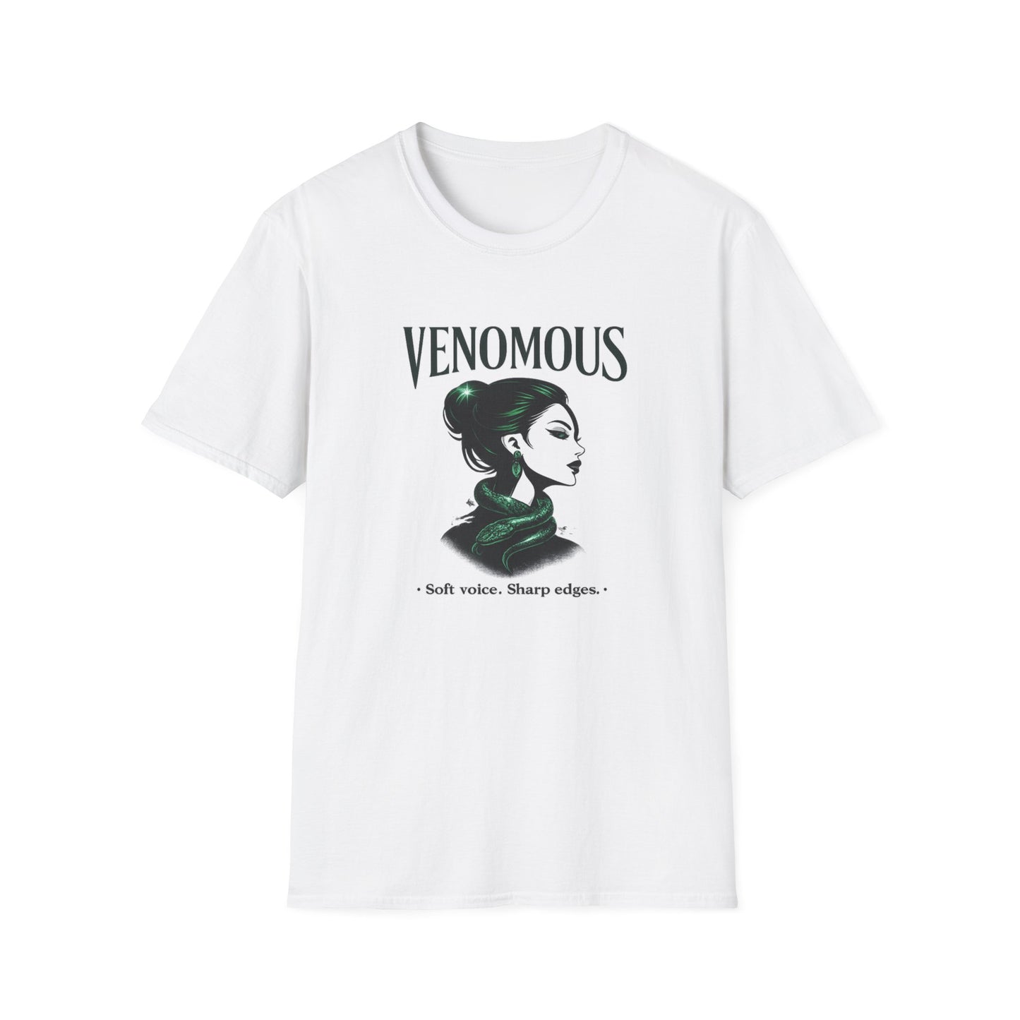 VENOMOUS-SOFT VOICE-SHARP EDGES - Unisex Soft Style T-Shirt