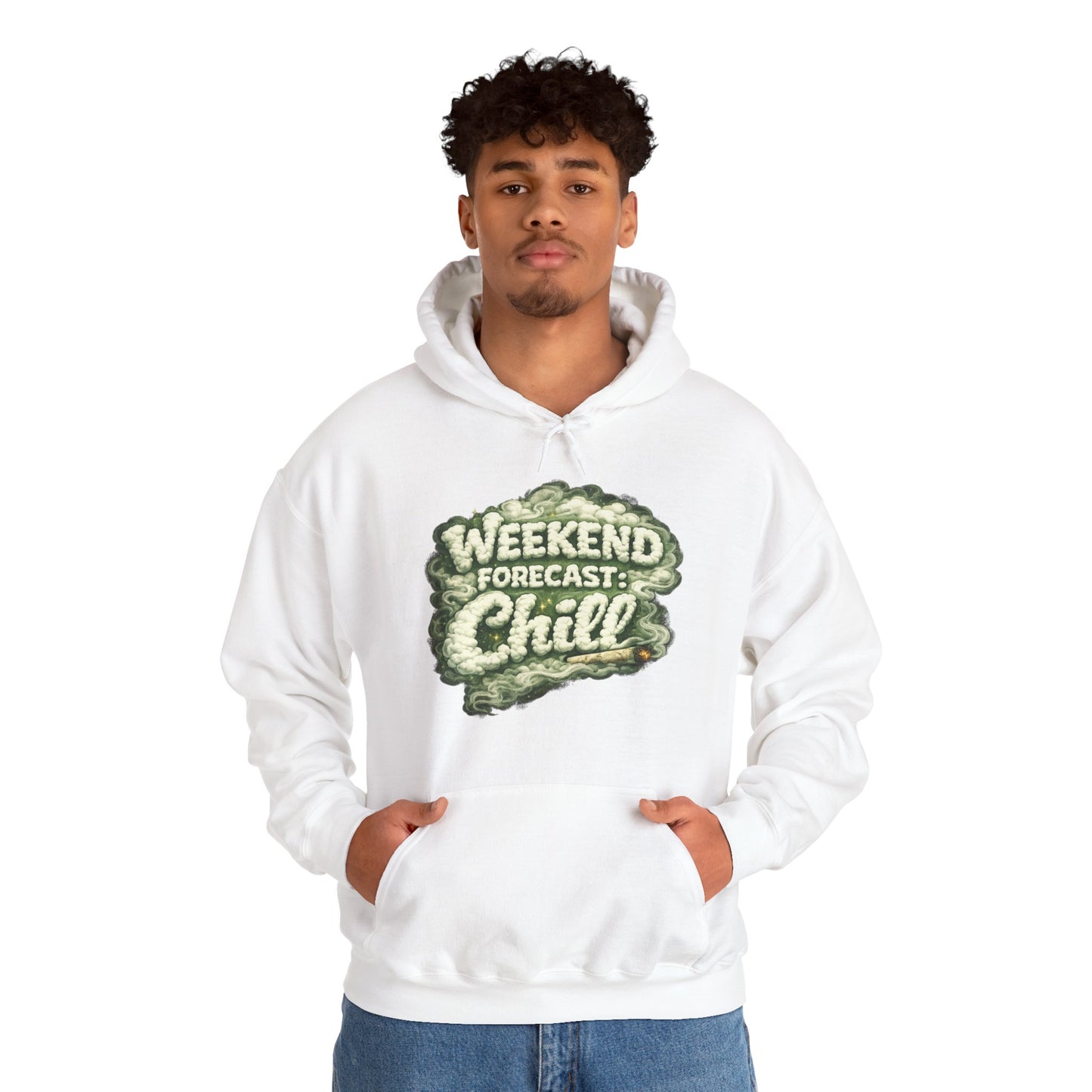 Weekend Forecast: Chill Hoodie | Funny Relaxed Graphic Pull-Over