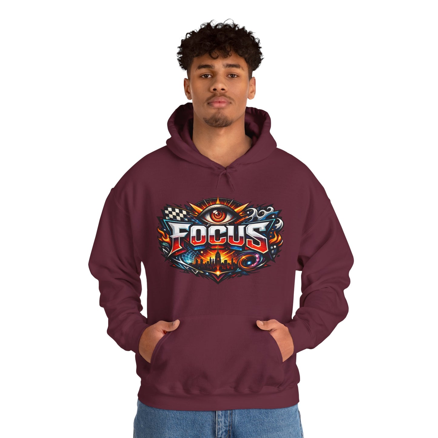 Focus Hoodie | Motivational Mindset Graphic Pull-Over for Men & Women