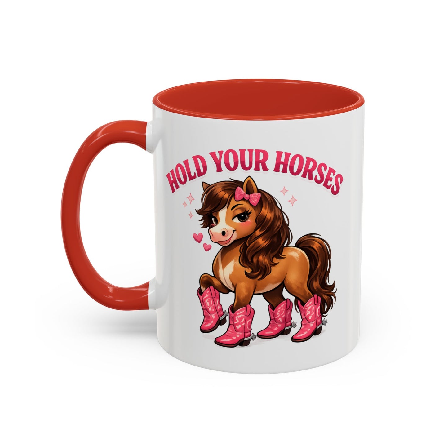 HOLD YOUR HORSES - PINKYPIE - Accent Coffee Mug (11, 15oz)