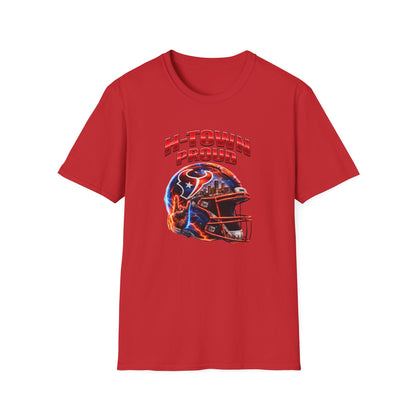 TEXANS INSPIRED HELMET - H-TOWN PROUD - Unisex Soft Style T-Shirt