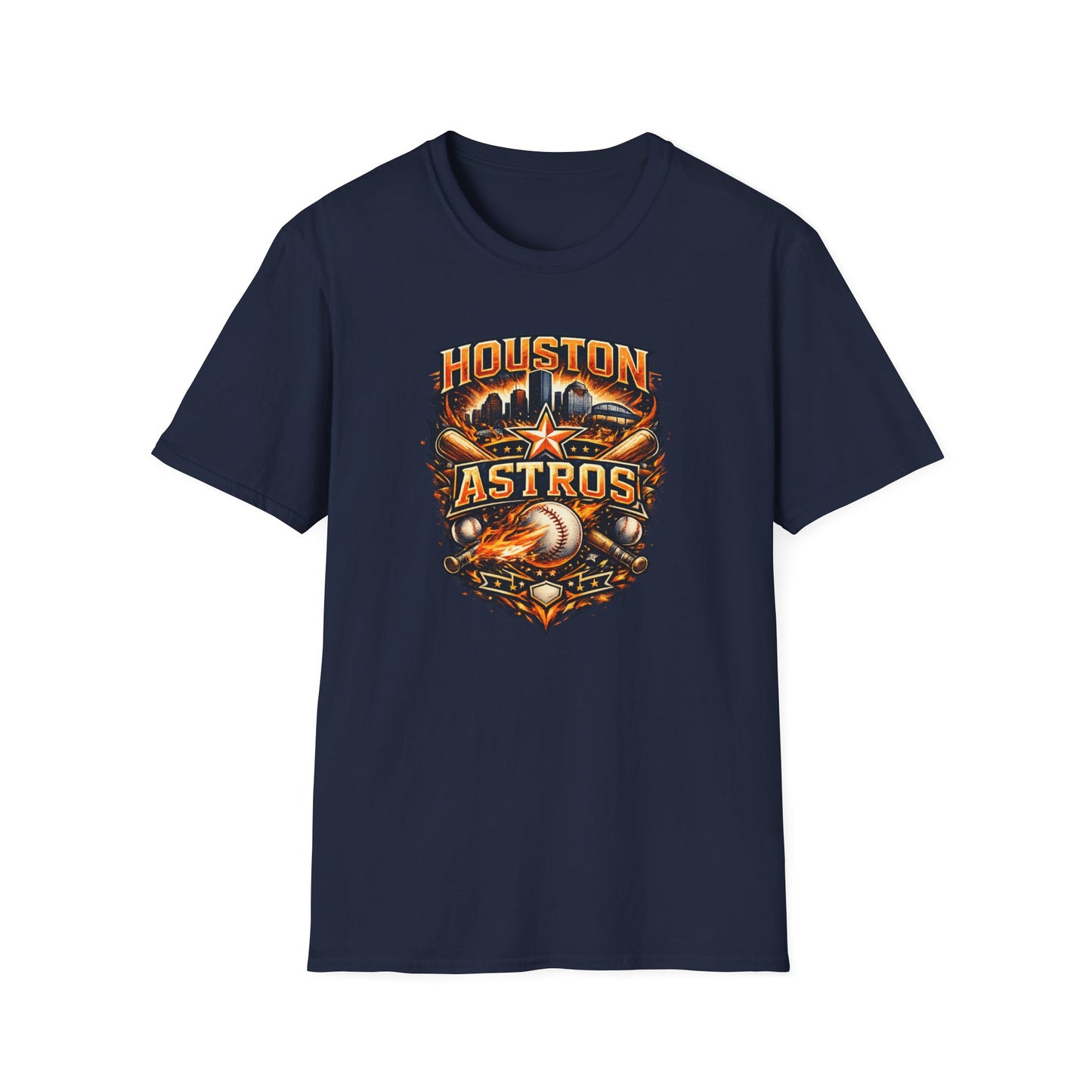 HOUSTON ASTROS VINTAGE DESIGN - Unisex Soft Style T-shirt