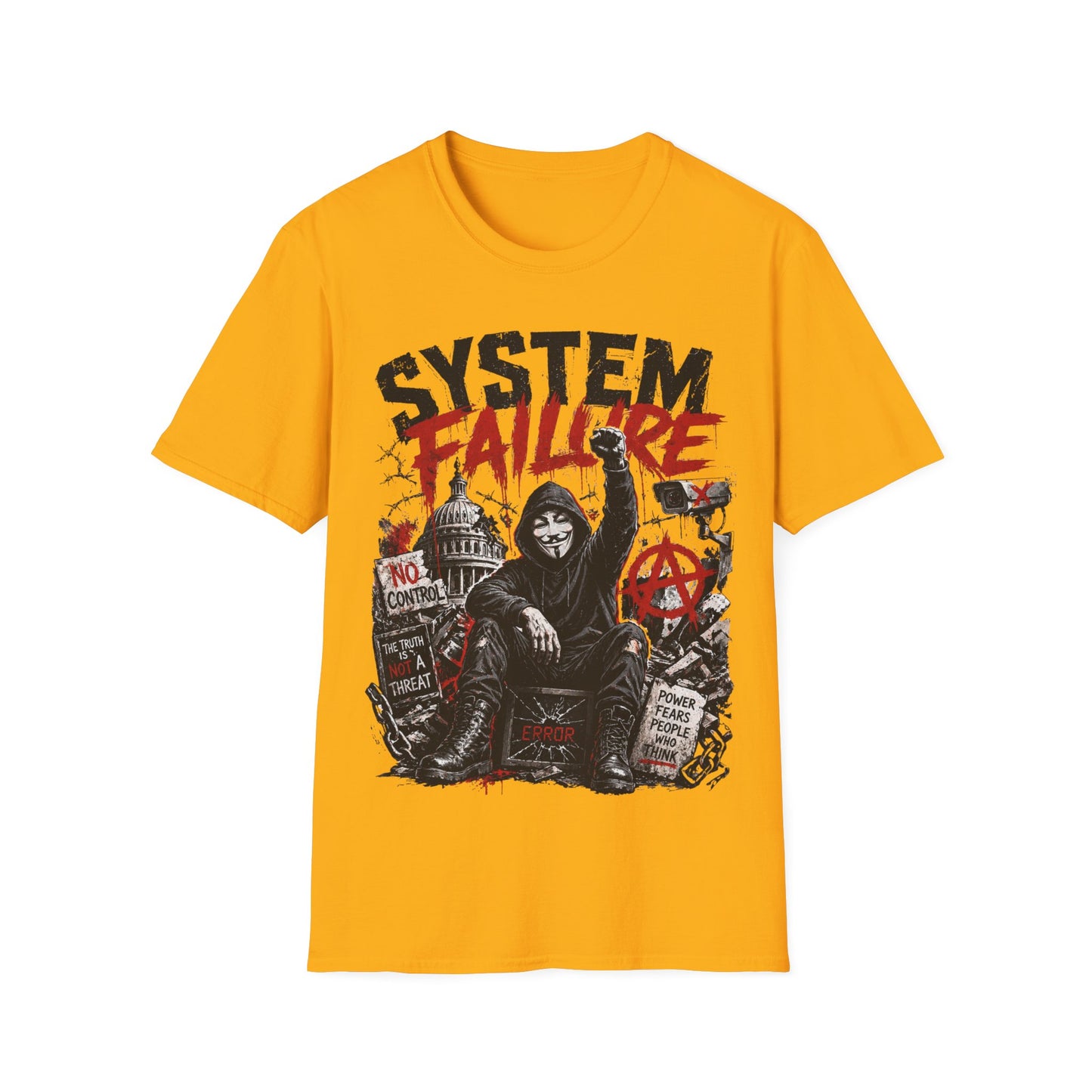 SYSTEM FAILURE - ((BIG PRINT)) - Unisex Soft Style T-Shirt