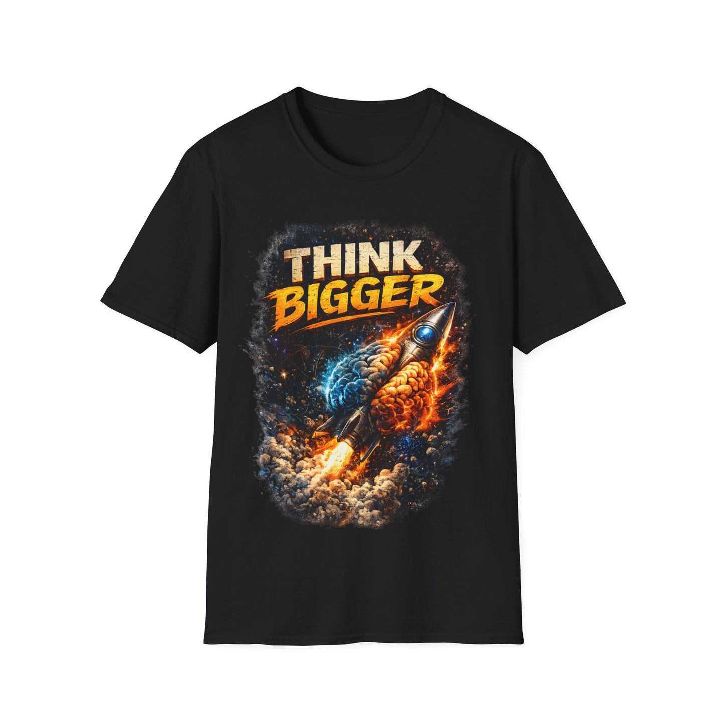 THINK BIGGER - ((BIG PRINT)) UNISEX SOFT STYLE T-SHIRT