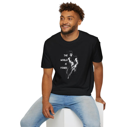 THE WORLD IS YOURS-SCARFACE - Unisex Soft Style T-Shirt