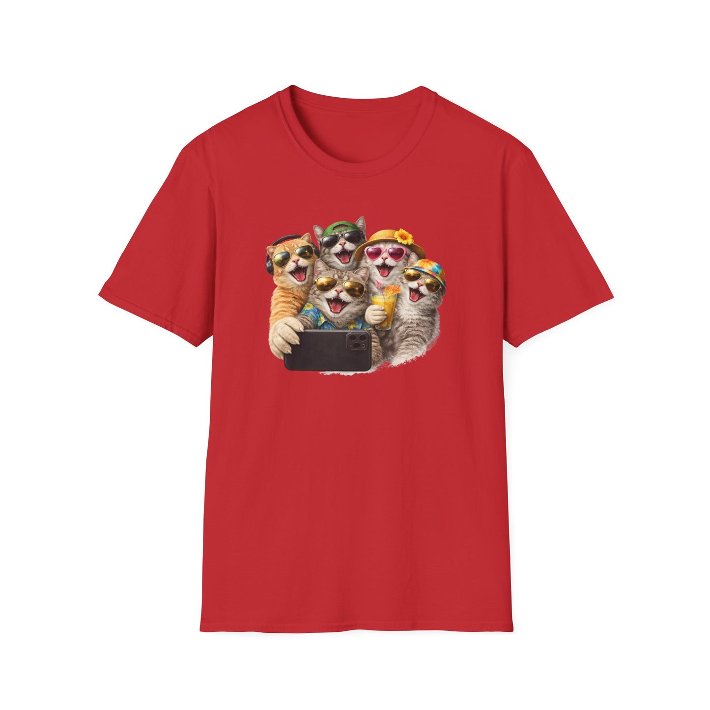 SELFIE TIME - CAT STYLE - Unisex Softstyle T-Shirt
