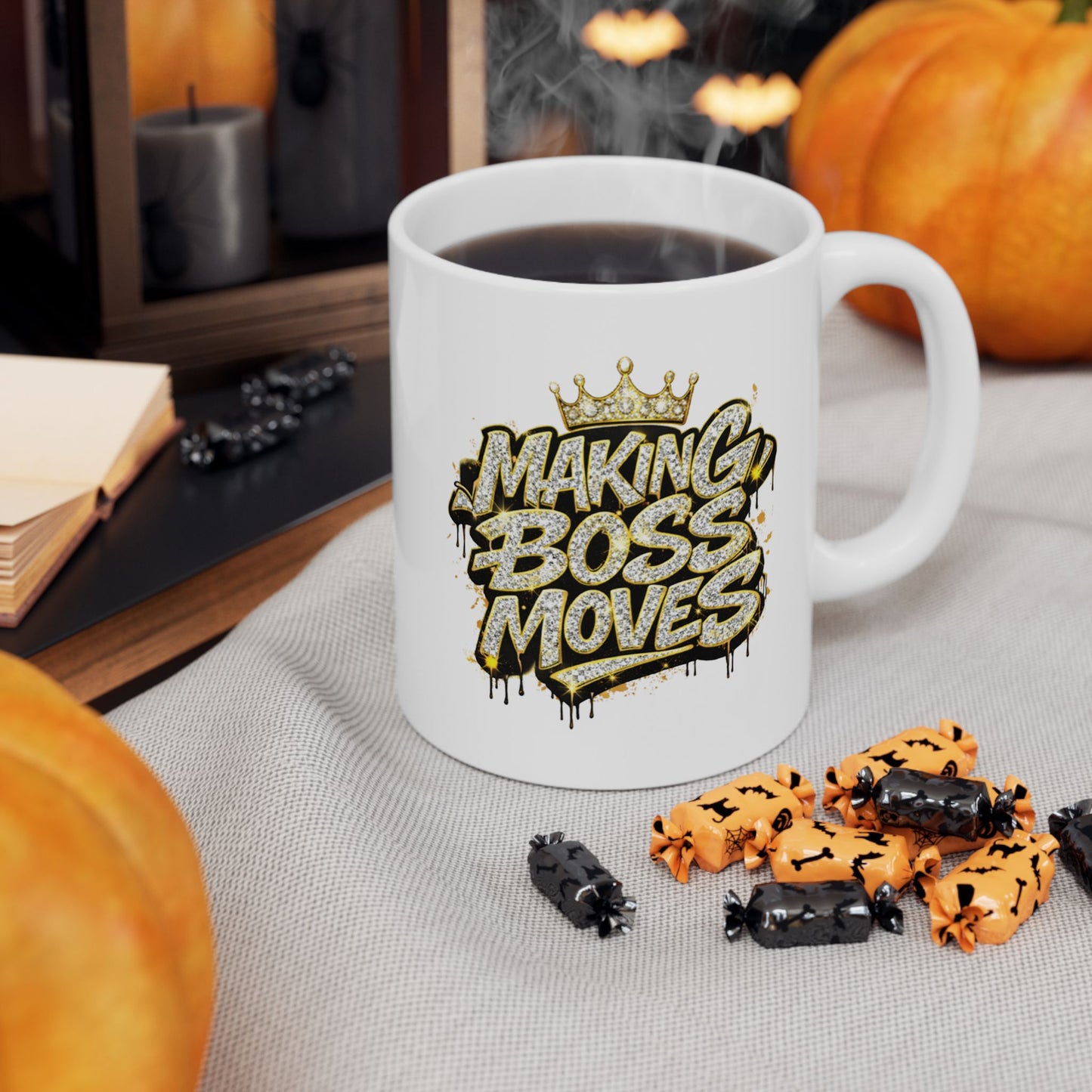 MAKING BOSS MOVES - BLINGED OUT - Ceramic Mug, (11oz, 15oz)