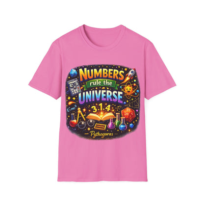 NUMBERS RULE THE UNIVERSE - ((BIG PRINT)) - Unisex Soft Style T-Shirt