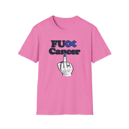 F CANCER - BLUE RIBBON - Unisex Soft Style T-Shirt