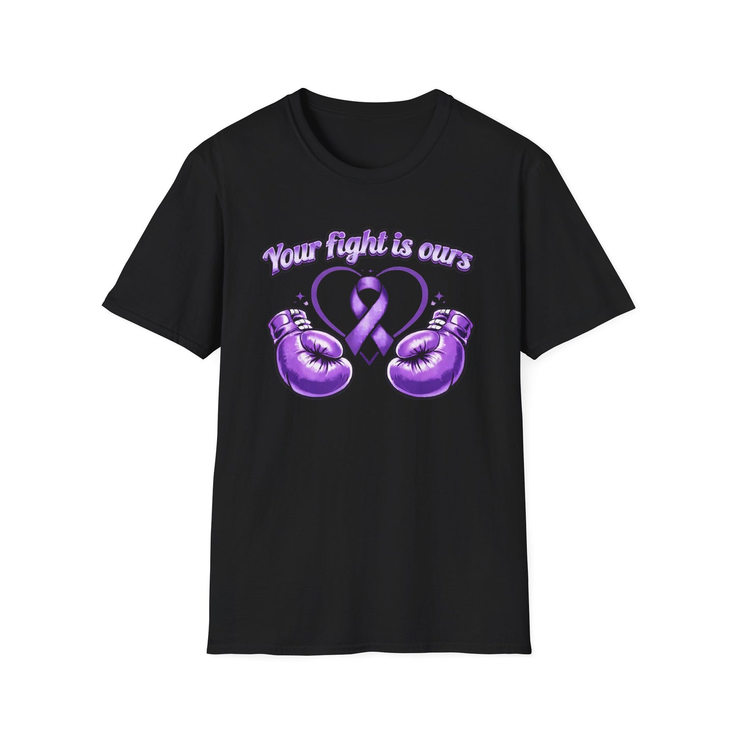 YOUR FIGHT IS OURS - LAVENDER GLOVES - Unisex Soft Style T-Shirt