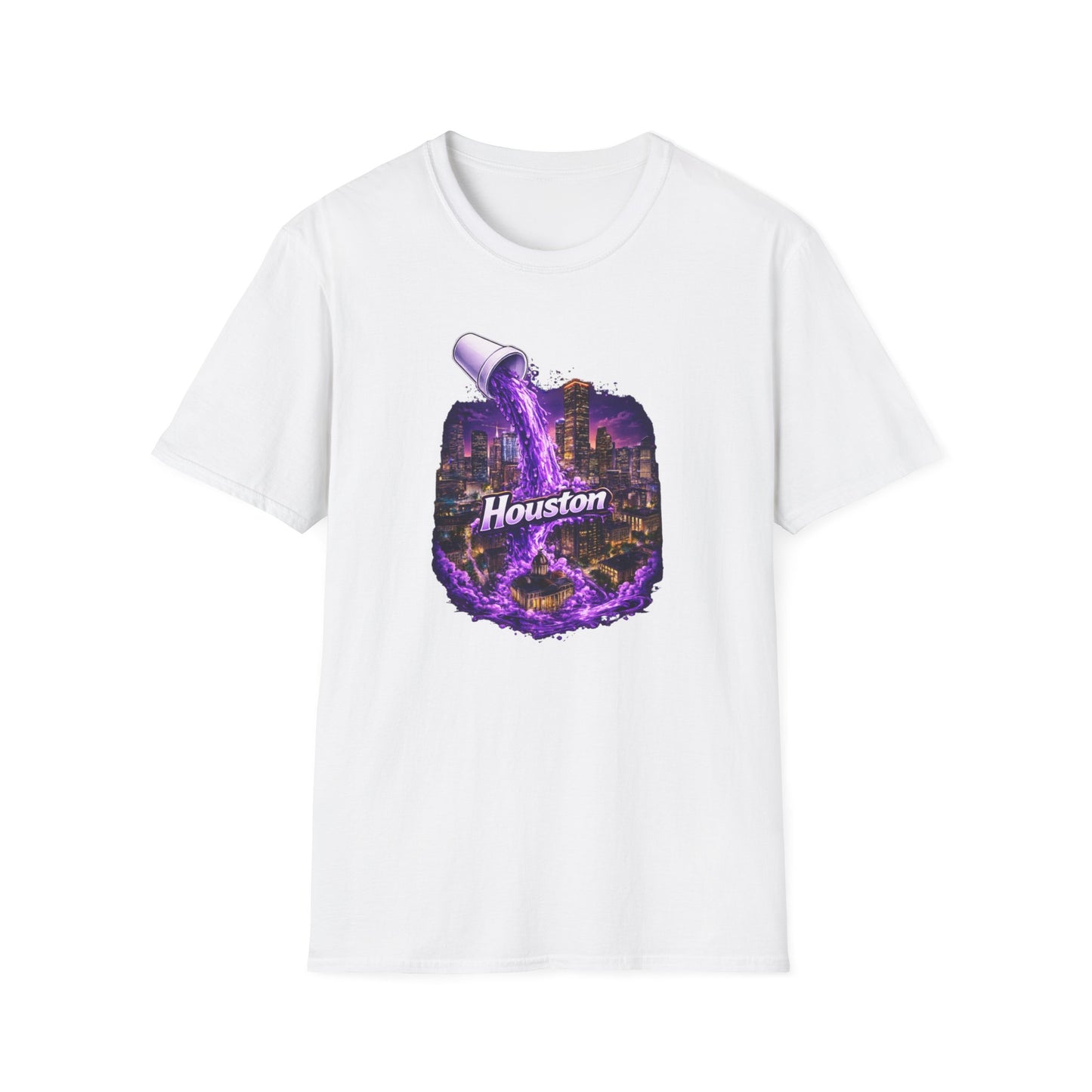 PURPLE HOUSTON - Unisex Soft Style T-Shirt