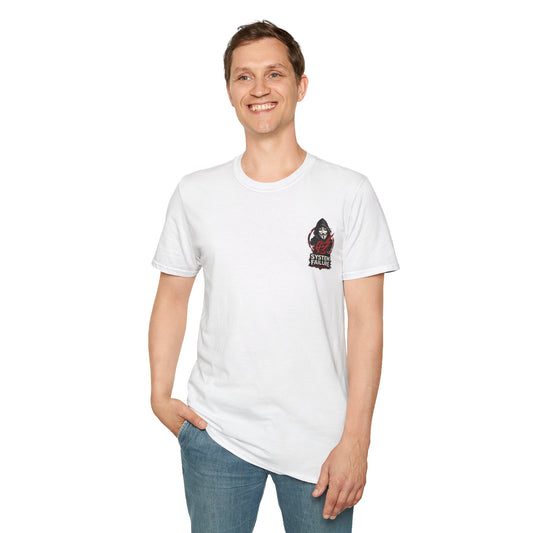 SYSTEM FAILURE - (Front/Back Print) - Unisex Soft Style T-Shirt