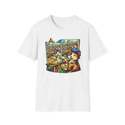 PAWCASSO - CAT ARTIST - Unisex Soft Style T-Shirt