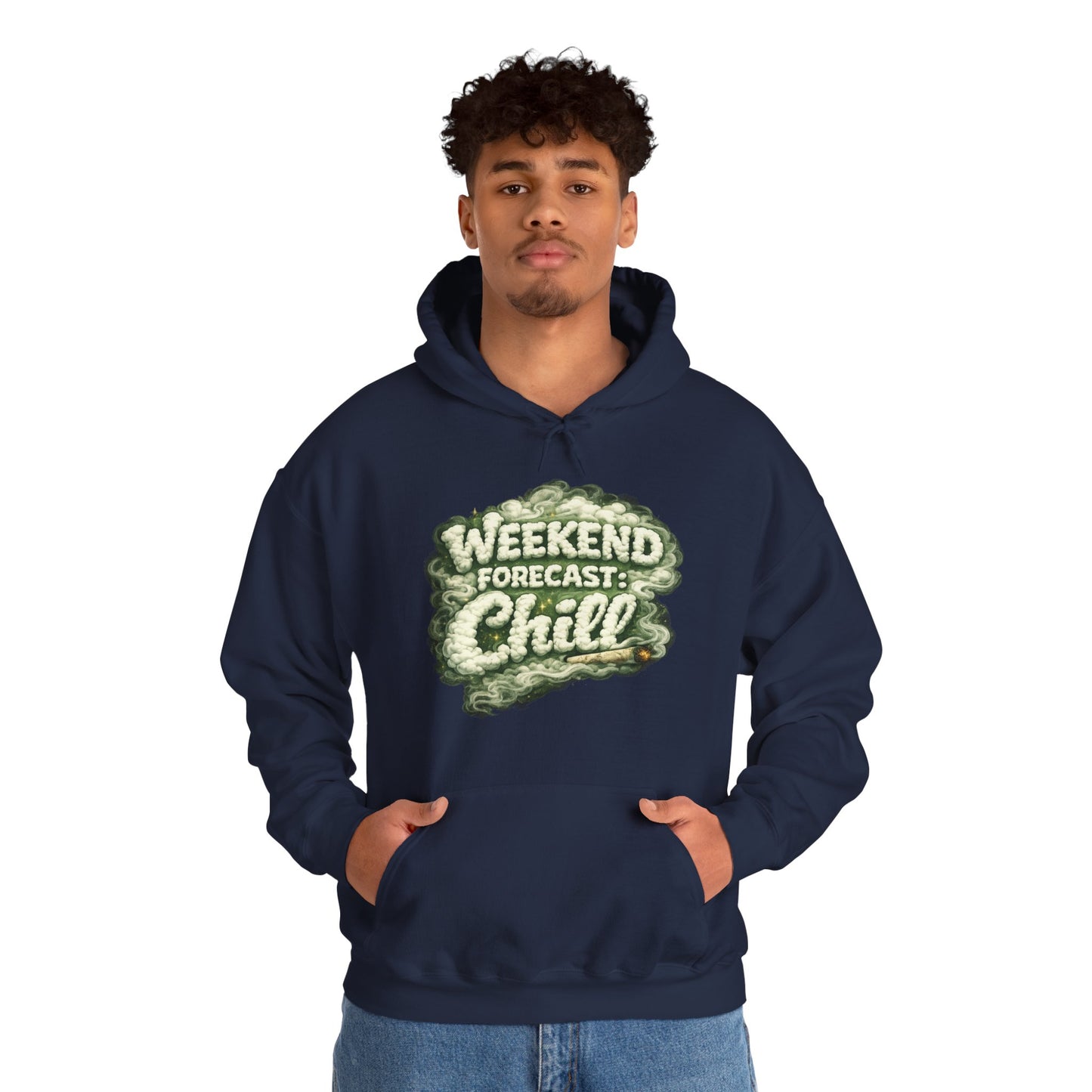 Weekend Forecast: Chill Hoodie | Funny Relaxed Graphic Pull-Over