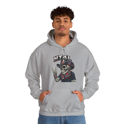 HT4L Skeleton Throwing the H | Houston Texans Unisex Pull-Over Hoodie