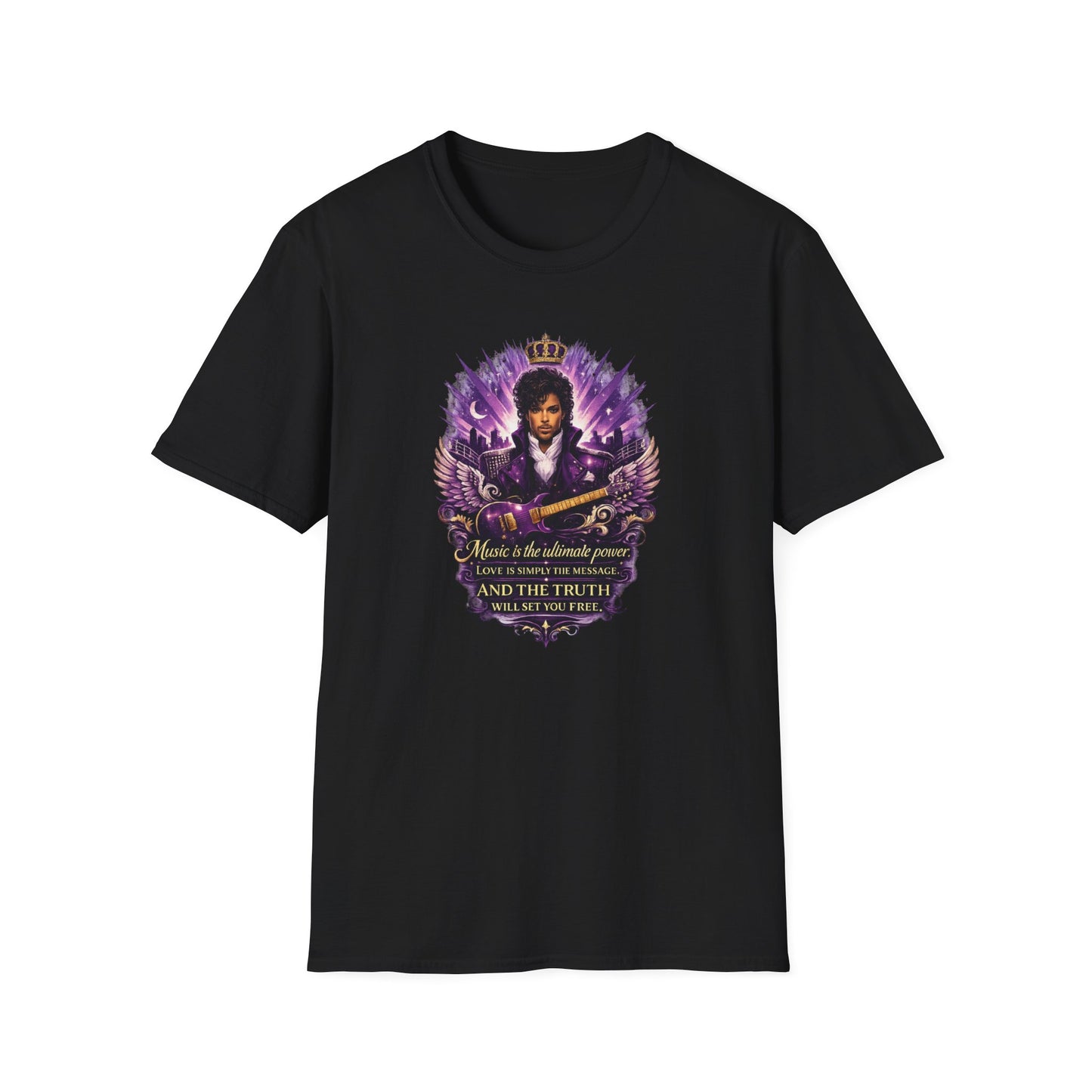 MUSIC IS THE ULTIMATE POWER - Unisex Soft Style T-shirt