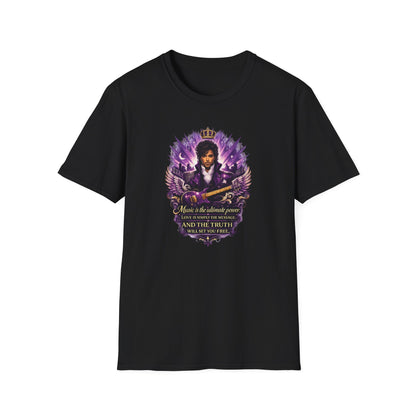 MUSIC IS THE ULTIMATE POWER - Unisex Soft Style T-shirt