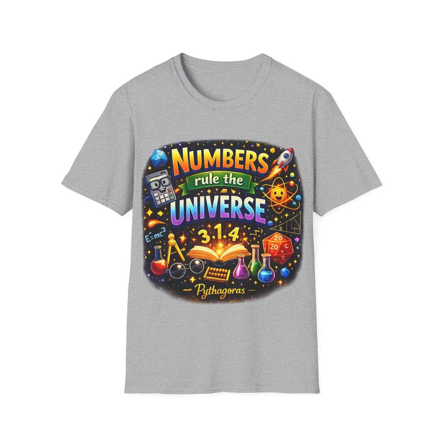 NUMBERS RULE THE UNIVERSE - ((BIG PRINT)) - Unisex Soft Style T-Shirt