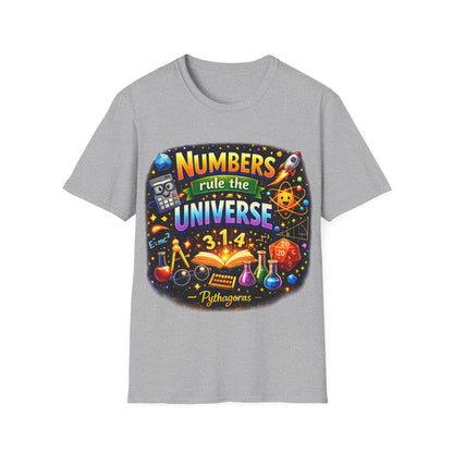 NUMBERS RULE THE UNIVERSE - ((BIG PRINT)) - Unisex Soft Style T-Shirt